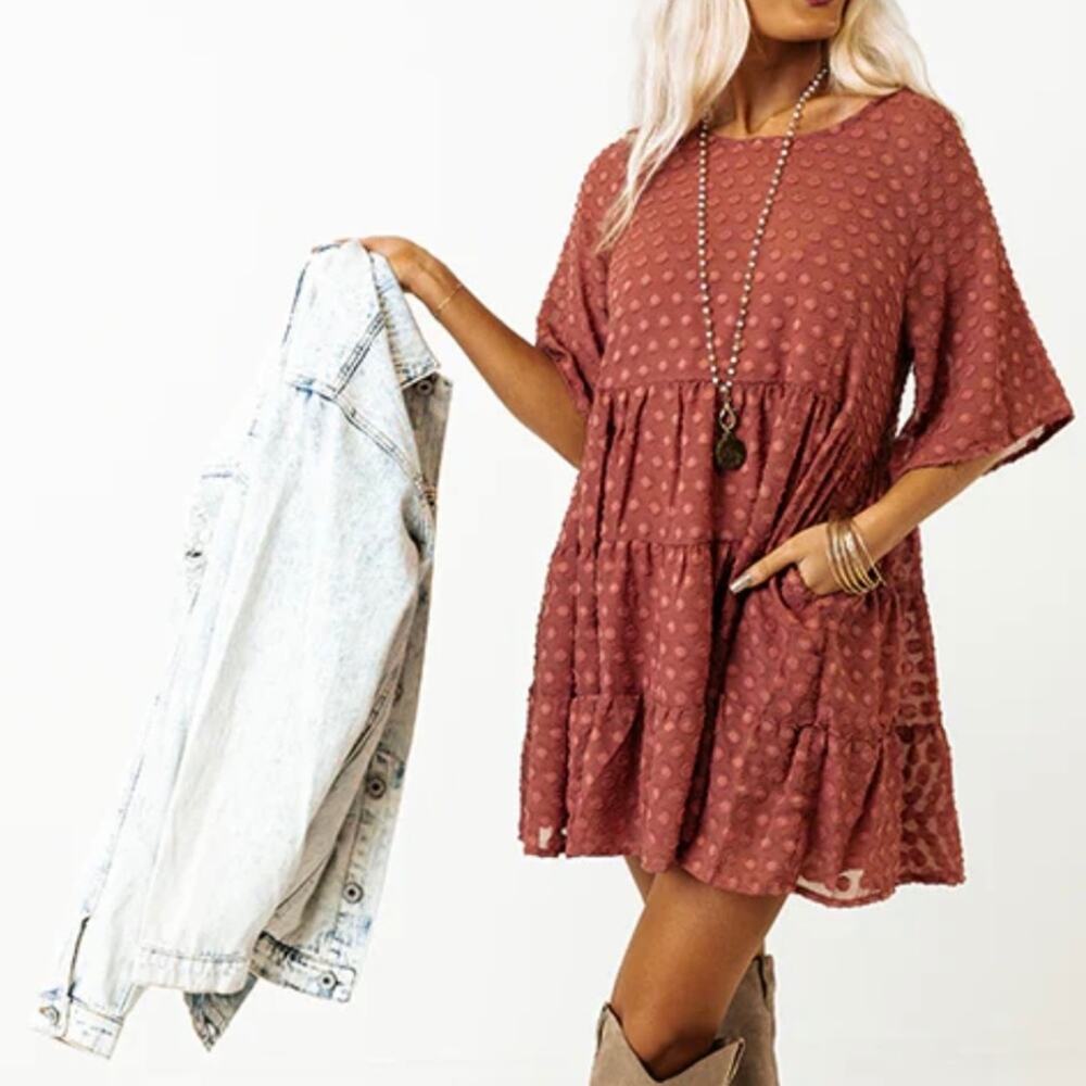 NWT Flawless Tunic Women's Dress in‎ Rose Pink 3XL